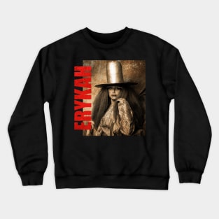 TEXTURE ART- Erykah Badu - Retro Aesthetic Fan Art 2 Crewneck Sweatshirt